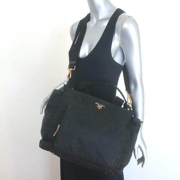 Prada Tessuto Nylon Diaper Bag Black - Picture 1 of 16